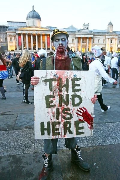People dressed up as Zombies at the London Zombie Walk