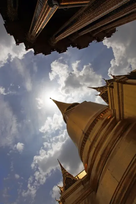  : Phra Siratana Golden Chedi at the Grand Palace Complex, Wat Phra Kaew, Bangkok