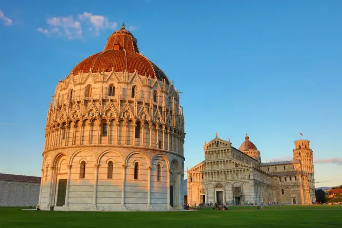  : Pisa Baptistery of St John, Cathedral and the Leaning Tower of Pisa, Italy