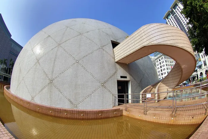  : Planetarium dome of the Hong Kong Space Museum in Tsim Sha Tsui, Hong Kong, China