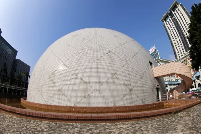  : Planetarium dome of the Hong Kong Space Museum in Tsim Sha Tsui, Hong Kong, China