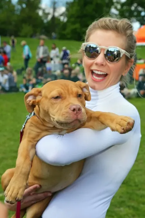  : Rachel Riley judging All Dogs Matter Dog Show, Hampstead Heath, London