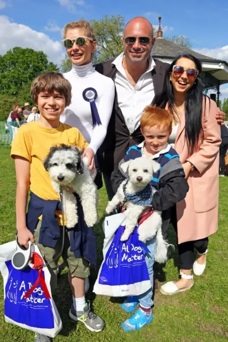 : Rachel Riley judging All Dogs Matter Dog Show, Hampstead Heath, London : Rachel Riley judging All Dogs Matter Dog Show, Hampstead Heath, London