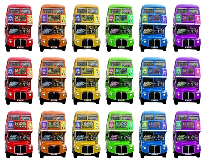  : Rainbow London Double-Decker Routemaster Bus Souvenir