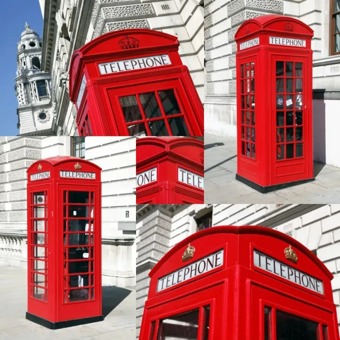  : Red Telephone Box Montage in London