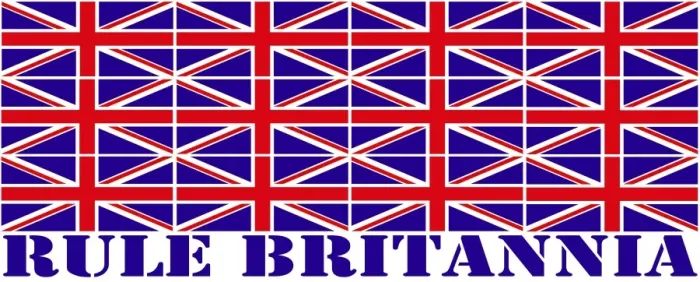  : Red, White and Blue Union Jack British Flag Rule Britannia Souvenir