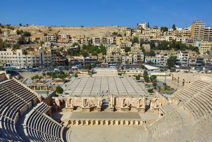  : Roman theatre on the Hashemite Plaza in the Old City, Amman, Jordan