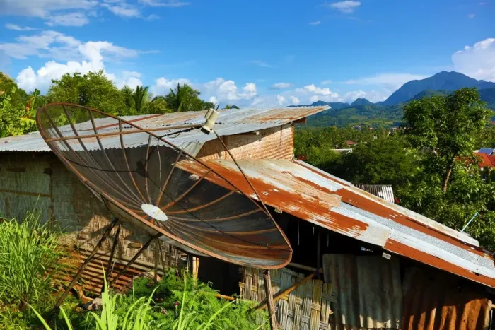  : Rusty satellite dish, Luang Prabang, Laos