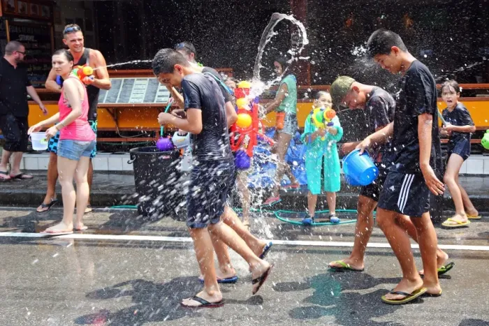  : Songkran, the Thai New Year festival kicks off with a huge water fight in Chiang Mai, Thailand