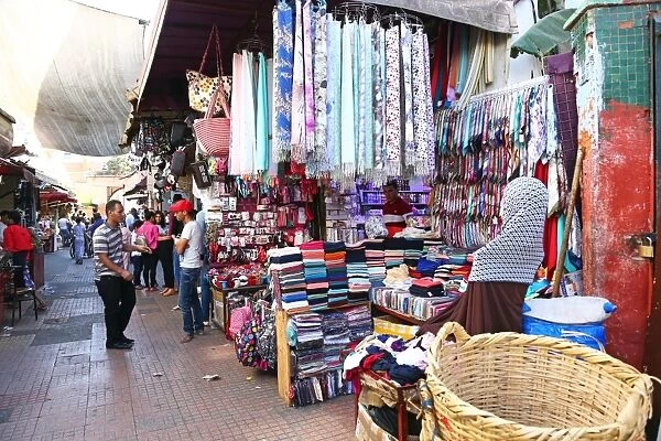 Souvenir shops in the streets of the Medina of Rabat, Morocco