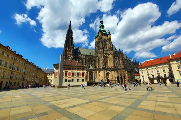  : St. Vitus Cathedral, in the Prague Castle Complex in Prague, Czech Republic