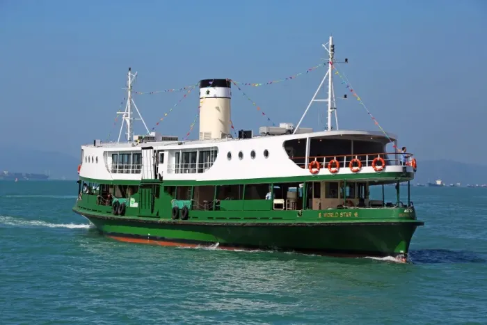  : The Star Ferry crossing Victoria Harbour in Hong Kong, China