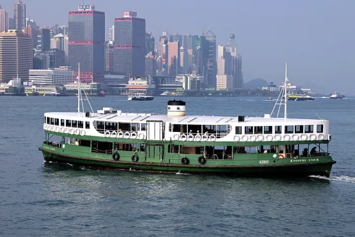  : Star Ferry crossing Victoria Harbour in Hong Kong, China