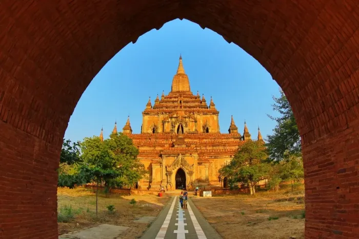 : Sulamani Guphaya Temple Pagoda on the Plain of Bagan, Bagan, Myanmar (Burma)