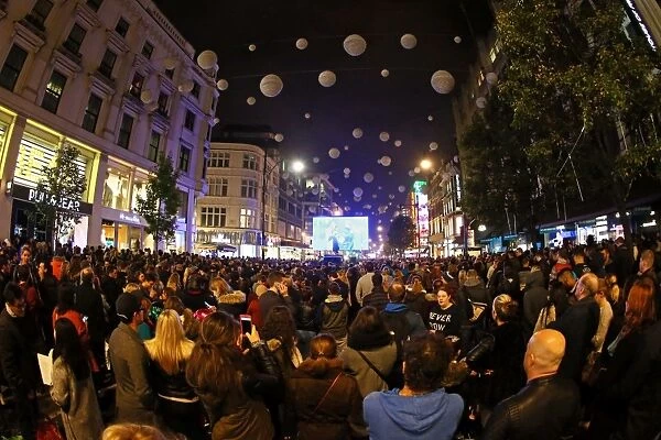 Switching on Oxford Street Christmas lights in London