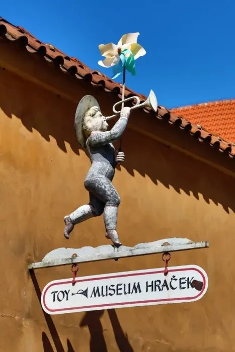  : Toy Museum sign of a little boy, Prague, Czech Republic