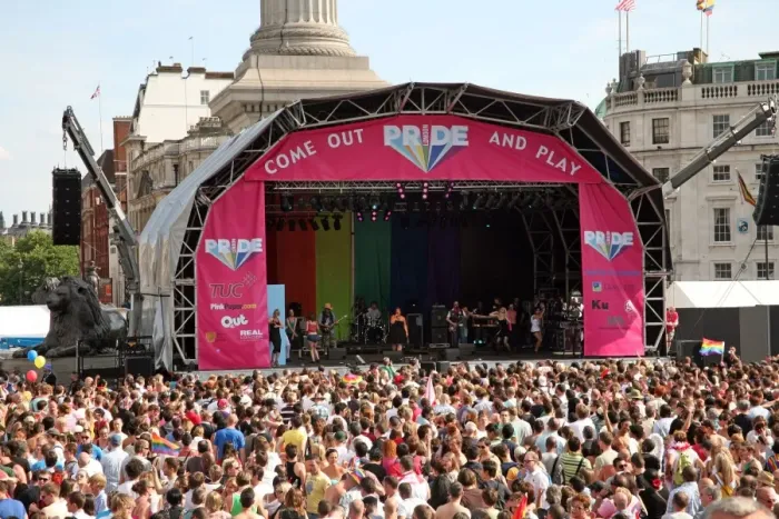  : Trafalgar Square stage at London Pride Parade 2009