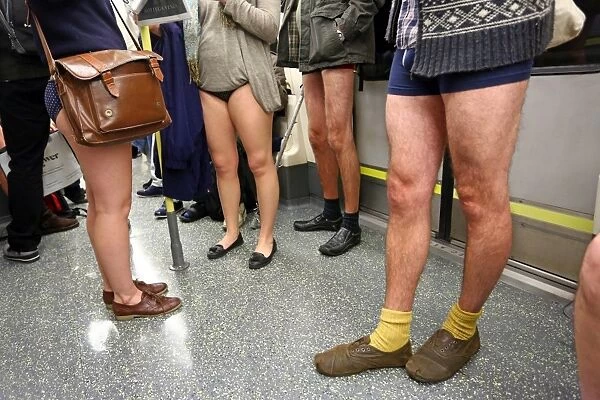 No Trousers Day (No Pants) on the London Underground, London, England