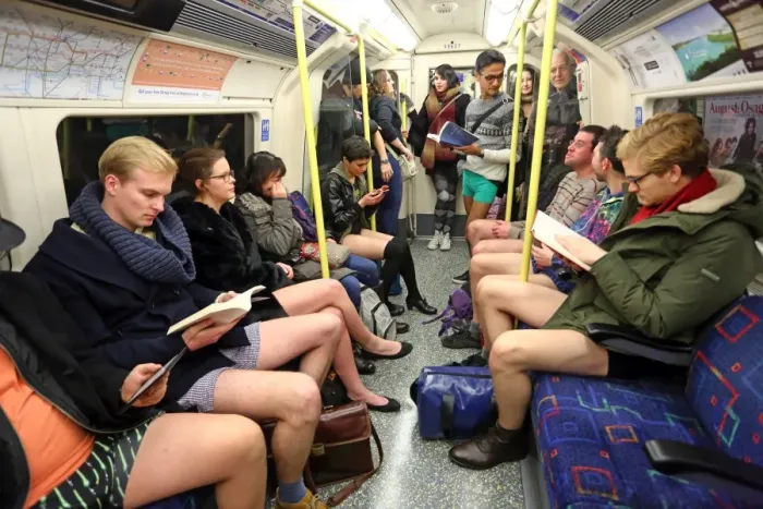  : No Trousers Day (No Pants) on the London Underground, London, England