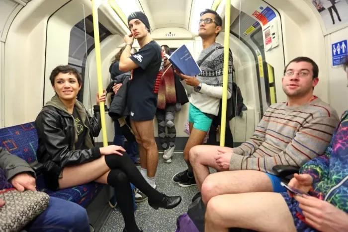  : No Trousers Day (No Pants) on the London Underground, London, England