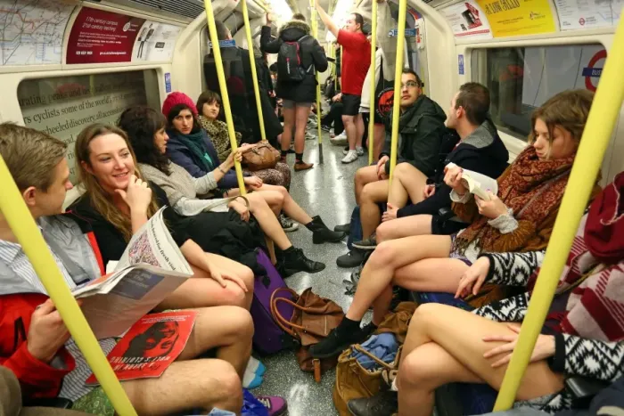  : No Trousers Day (No Pants) on the London Underground, London, England