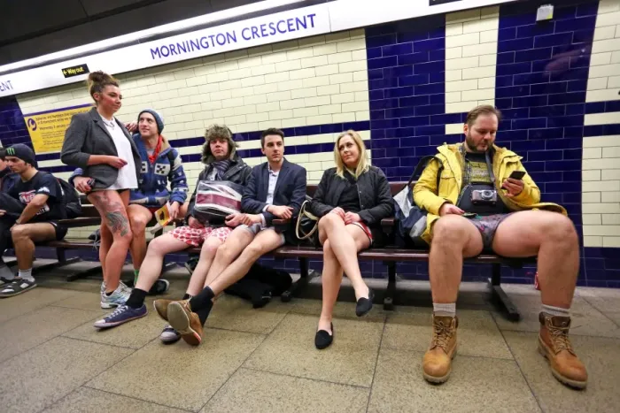  : No Trousers Day (No Pants) on the London Underground, London, England