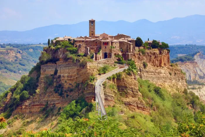 : View of the hilltop village of Civita di Bagnoregio, Lazio, Italy