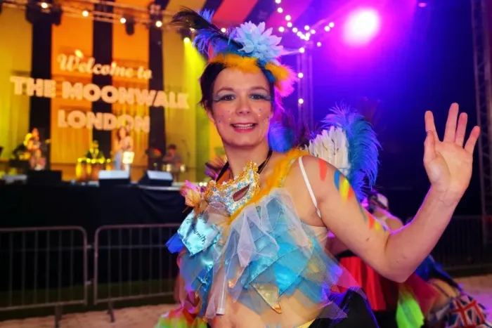  : Walk the Walk Moonwalk overnight marathon with bras, London, Britain
