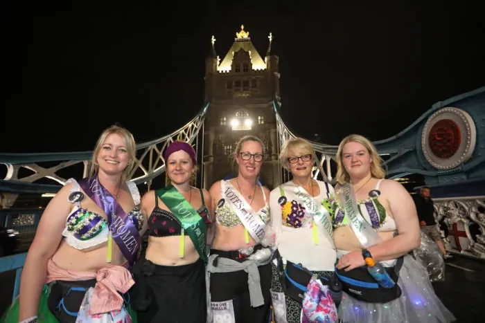  : Walk the Walk Moonwalk wearing bras, London, UK - 14 May 2022