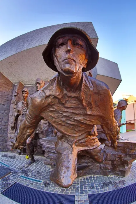  : Warsaw Uprising Monument (Pomnik Powstania Warszawskiego) in Plac Krasi?skich in Warsaw, Poland