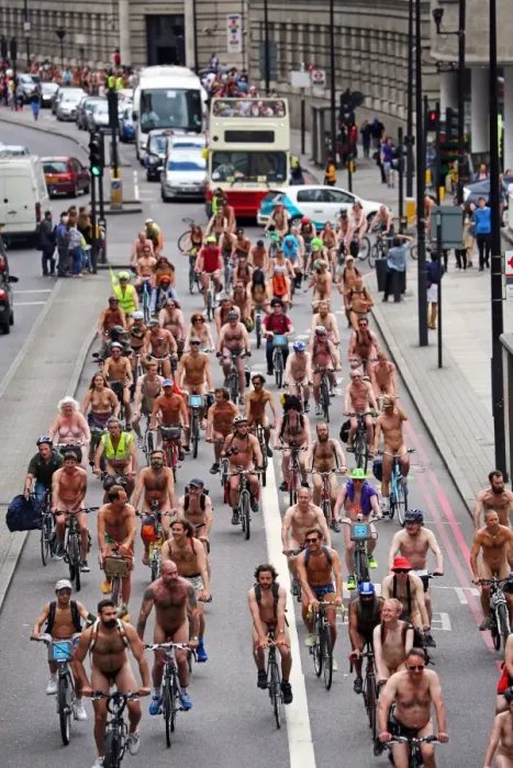  : World Naked Bike Ride 2014 in London, England