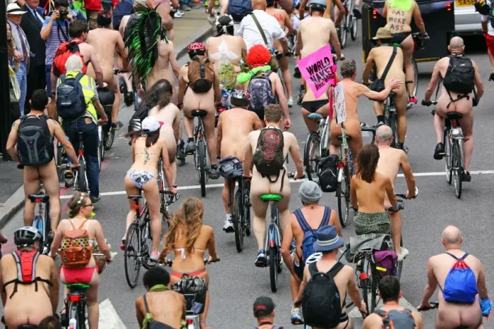  : World Naked Bike Ride 2014 in London, England