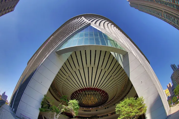  : The Xiqu Centre performing arts theatre in West Kowloon, Hong Kong, China