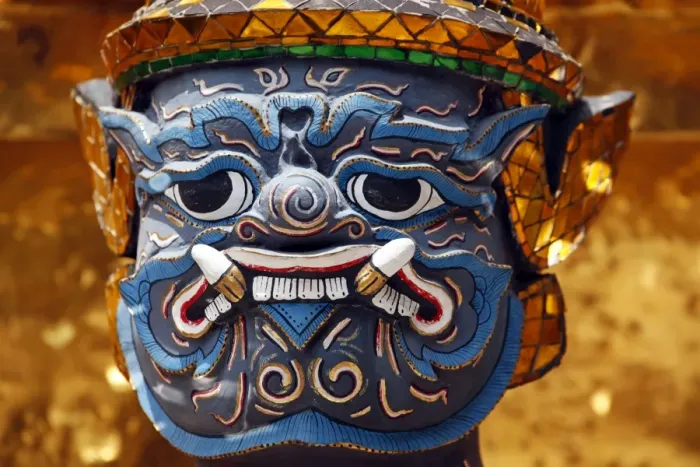  : Yaksha Demon Statue at the Grand Palace Complex, Wat Phra Kaew, Bangkok