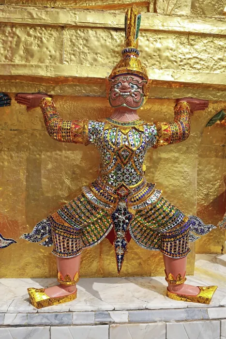  : Yaksha Demon Statue at Wat Phra Kaew Temple complex Bangkok, Thailand
