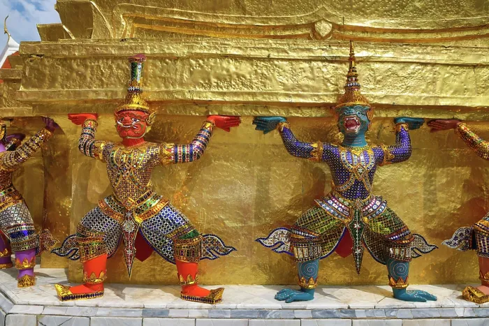  : Yaksha Demon Statue at Wat Phra Kaew Temple complex Bangkok, Thailand