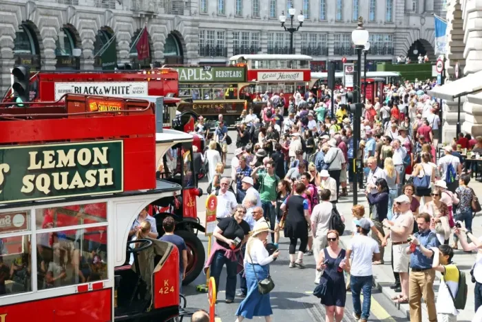  : Year of the Bus Cavalcade in Regent Street, London, England