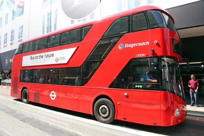  : Year of the Bus Cavalcade in Regent Street, London, England
