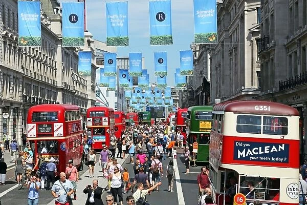 Year of the Bus Cavalcade in Regent Street, London, England