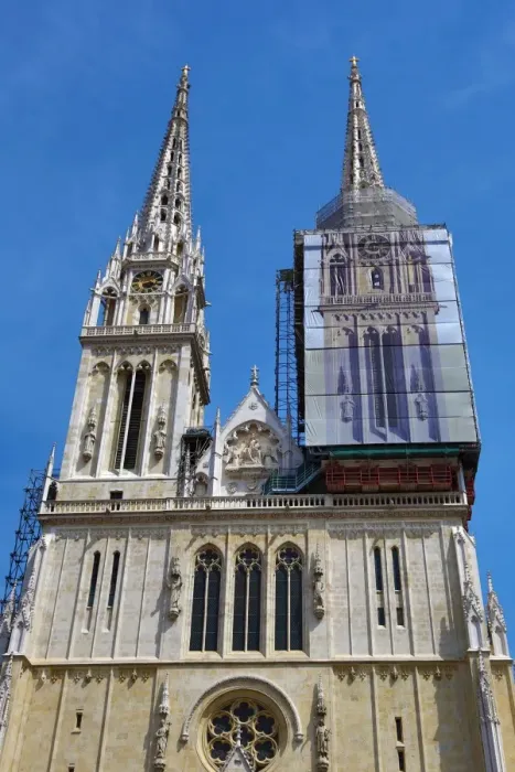  : Zagreb Cathedral with tower renovation in Zagreb, Croatia