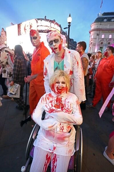 Zombies at the London Zombie Walk 2014, London, England