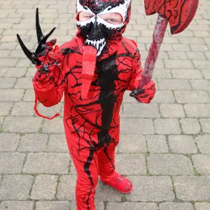 4 year old Carnage takes on Spiderman at MCM London Comic Con, Excel, London