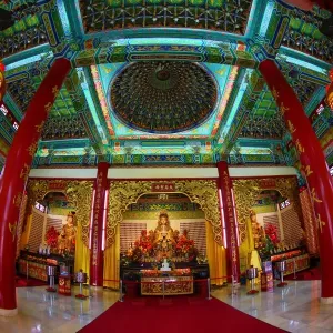 Altar of Mazu, Goddes of the Sea at the Thean Hou Chinese Temple, Kuala Lumpur, Malaysia