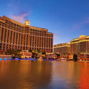 Bellagio and Caesars Palace Hotel and Casino, Las Vegas, Nevada, America