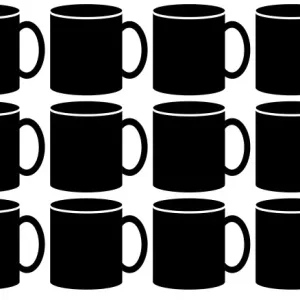 Black Coffee and Tea Mugs hot drink mug design