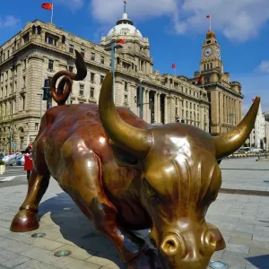 The Bund Bull on the Bund, Shanghai, China