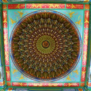 Ceiling decorations on the Thean Hou Chinese Temple, Kuala Lumpur, Malaysia