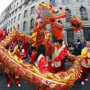 London Dragon Dancers at Chinese New Year Parade 2015