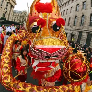 London Dragon Dancers at Chinese New Year Parade 2015