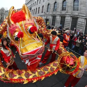 London Dragon Dancers at Chinese New Year Parade 2015